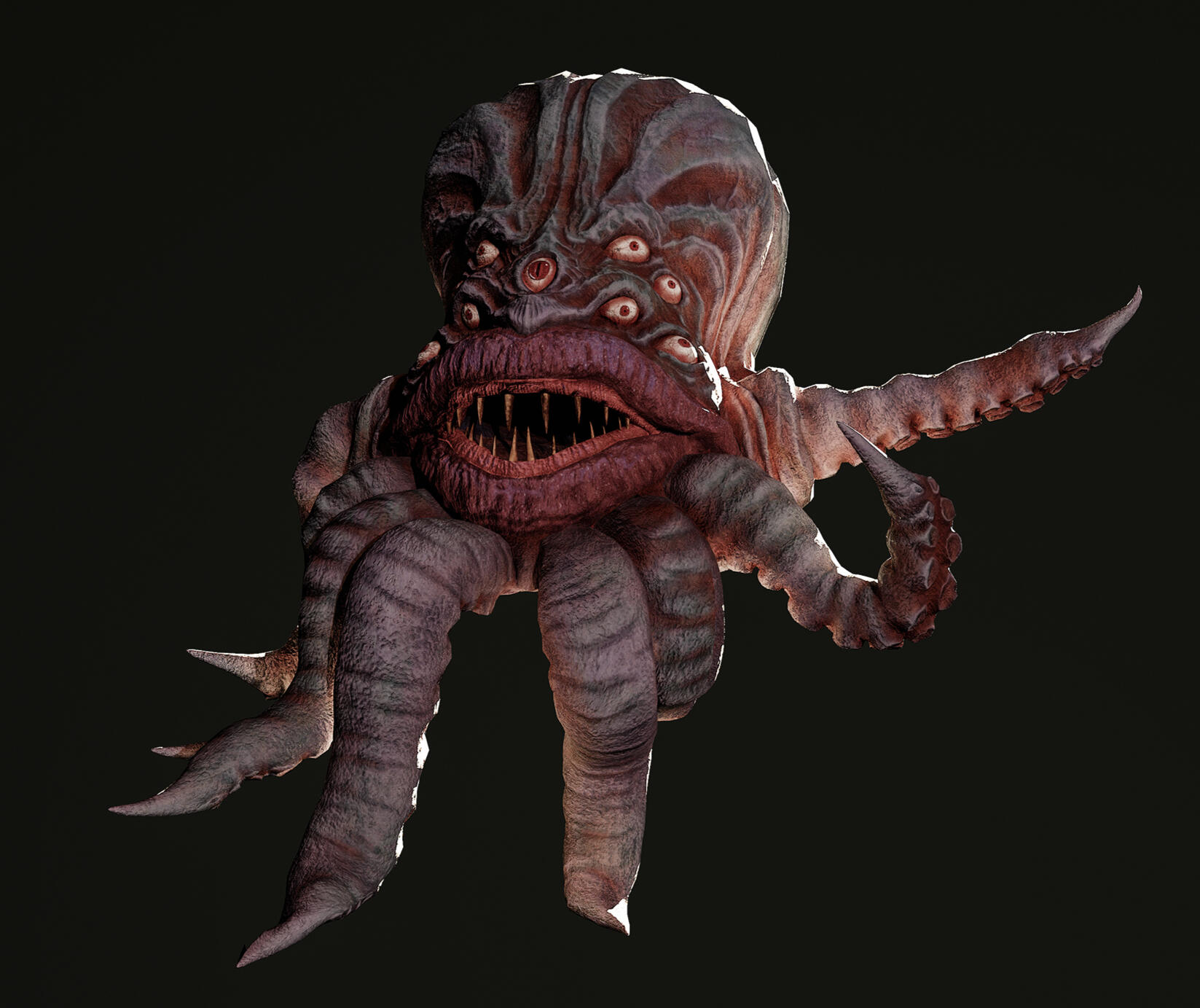 A Cthulhu 3D Model from the game Fear The Abyss, posed.